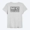 Camiseta estampada de corte recto y pantalón corto – Gris jaspeado Camiseta estampada de corte recto y pantalón corto – Gris jaspeado