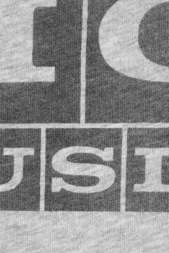 Camiseta estampada de corte recto y pantalón corto – Gris jaspeado Camiseta estampada de corte recto y pantalón corto – Gris jaspeado