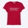 Camiseta estampada de corte recto y pantalón corto – Rojo – Comunicación Camiseta estampada de corte recto y pantalón corto – Rojo – Comunicación