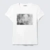 Camiseta estampada de corte recto y pantalones cortos – Blanca – Misty Face Camiseta estampada de corte recto y pantalones cortos – Blanca – Misty Face