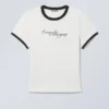 Camiseta estampada de manga corta y corte entallado – Blanca – Not for Everyone Camiseta estampada de manga corta y corte entallado – Blanca – Not for Everyone
