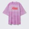 Camiseta estampada oversize ancha – Lila claro – Deep Dreams Camiseta estampada oversize ancha – Lila claro – Deep Dreams