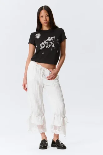 Camiseta estampada para bebé Rosabel – Negra – Unicornio