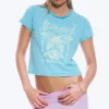 Camiseta estampada para bebé Rosabel – Turquesa – Mariposa Camiseta estampada para bebé Rosabel – Turquesa – Mariposa