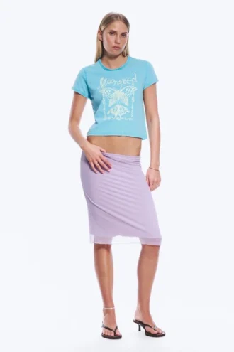 Camiseta estampada para bebé Rosabel – Turquesa – Mariposa