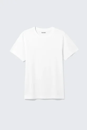 Camiseta estándar de peso medio – Blanca