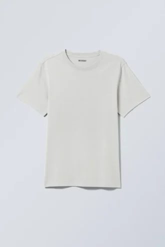 Camiseta estándar de peso medio – Gris polvoriento