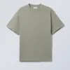 Camiseta gruesa de gran calidad – Verde caqui apagado Camiseta gruesa de gran calidad – Verde caqui apagado