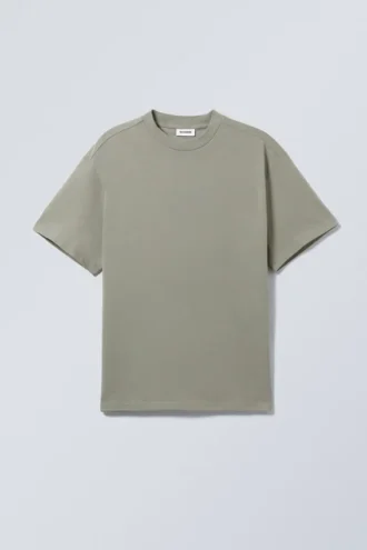 Camiseta gruesa de gran calidad – Verde caqui apagado Camiseta gruesa de gran calidad – Verde caqui apagado