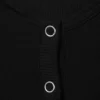 Camiseta Henley de manga larga con canalé transparente – Negro Camiseta Henley de manga larga con canalé transparente – Negro