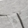 Camiseta Henley de manga larga con tejido de gofre – Gris jaspeado Camiseta Henley de manga larga con tejido de gofre – Gris jaspeado