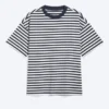 Camiseta holgada – Blanca – Rayas azul marino Camiseta holgada – Blanca – Rayas azul marino