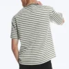Camiseta holgada – Blanca – Rayas caqui Camiseta holgada – Blanca – Rayas caqui