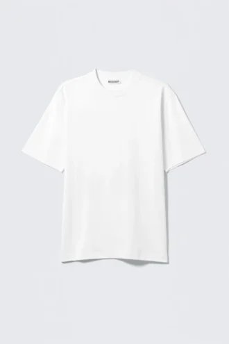 Camiseta holgada con estampados – Blanca – Afterwards