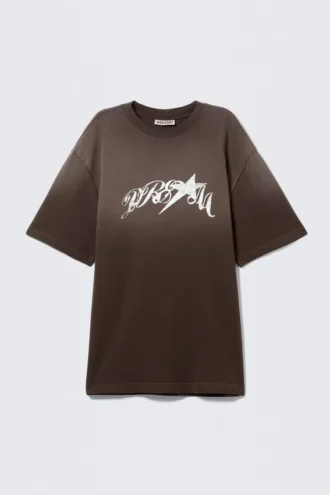 Camiseta holgada con estampados – Marrón oscuro – Drea8M Camiseta holgada con estampados – Marrón oscuro – Drea8M