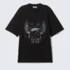 Camiseta holgada con estampados – Negro – Cosmic Eagle Camiseta holgada con estampados – Negro – Cosmic Eagle