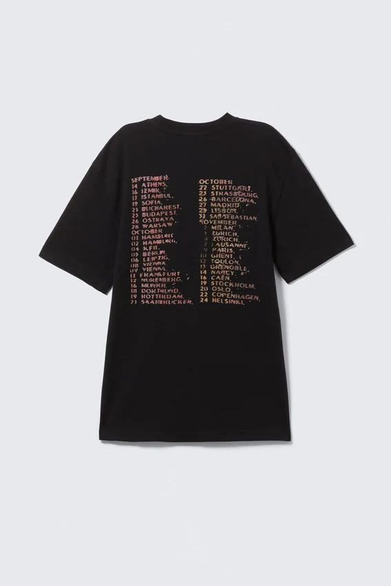 Camiseta holgada con estampados – Negro – Dragon Gate Camiseta holgada con estampados – Negro – Dragon Gate