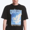 Camiseta holgada con estampados – Negro – Pájaros Camiseta holgada con estampados – Negro – Pájaros