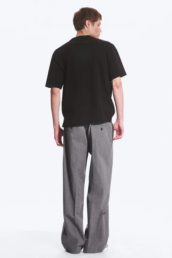 Camiseta holgada con estampados – Negro – Pájaros Camiseta holgada con estampados – Negro – Pájaros