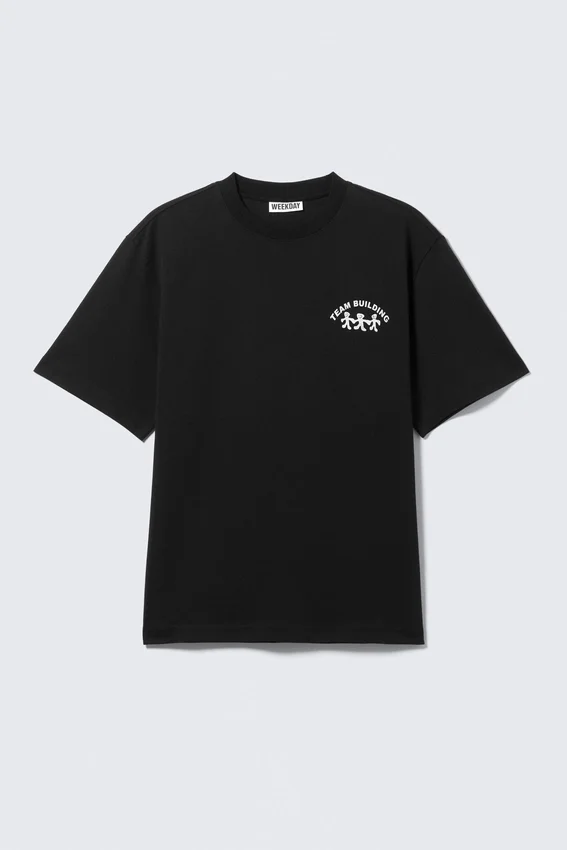 Camiseta holgada con estampados – Negro – Team Building Camiseta holgada con estampados – Negro – Team Building