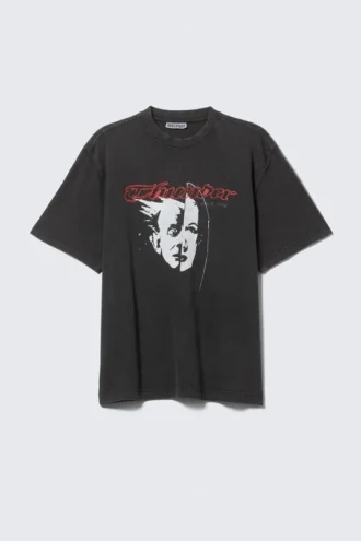 Camiseta holgada con estampados – Negro – Thunder Tour