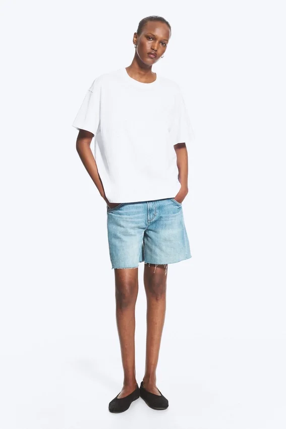 Camiseta holgada de algodón – Blanca Camiseta holgada de algodón – Blanca