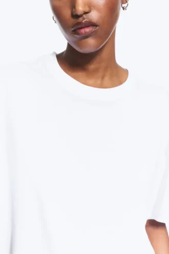 Camiseta holgada de algodón – Blanca