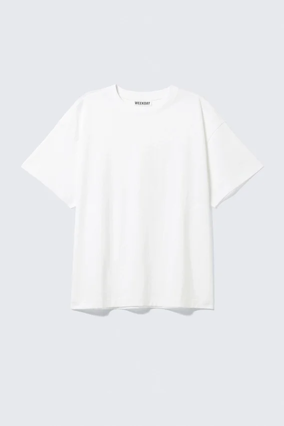 Camiseta holgada de algodón – Blanca Camiseta holgada de algodón – Blanca