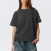 Camiseta holgada de algodón – Gris oscuro Camiseta holgada de algodón – Gris oscuro