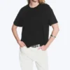 Camiseta holgada de algodón – Negro Camiseta holgada de algodón – Negro