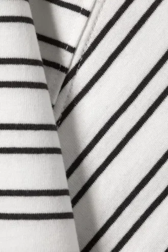 Camiseta holgada de algodón – Rayas blancas