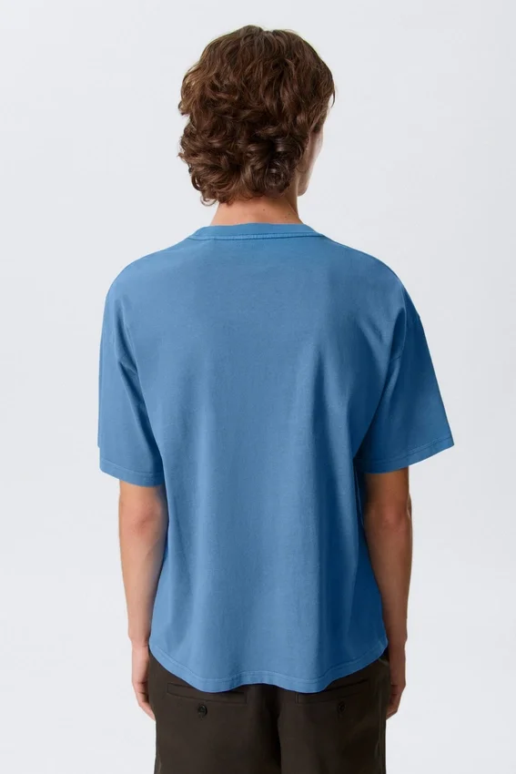 Camiseta holgada de corte cuadrado en azul lavado – Azul lavado Camiseta holgada de corte cuadrado en azul lavado – Azul lavado