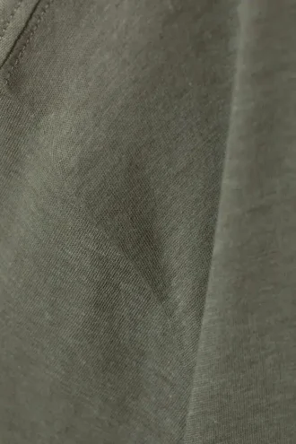 Camiseta holgada de corte recto – Caqui apagado