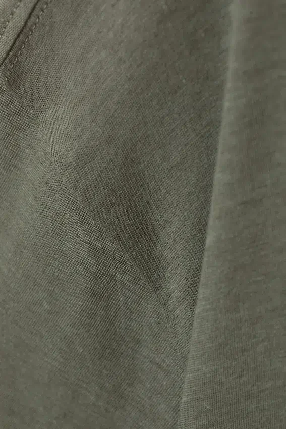 Camiseta holgada de corte recto – Caqui apagado Camiseta holgada de corte recto – Caqui apagado