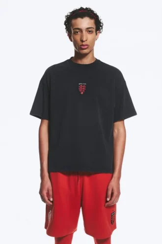 Camiseta holgada de fútbol de Toffs – Negro mate