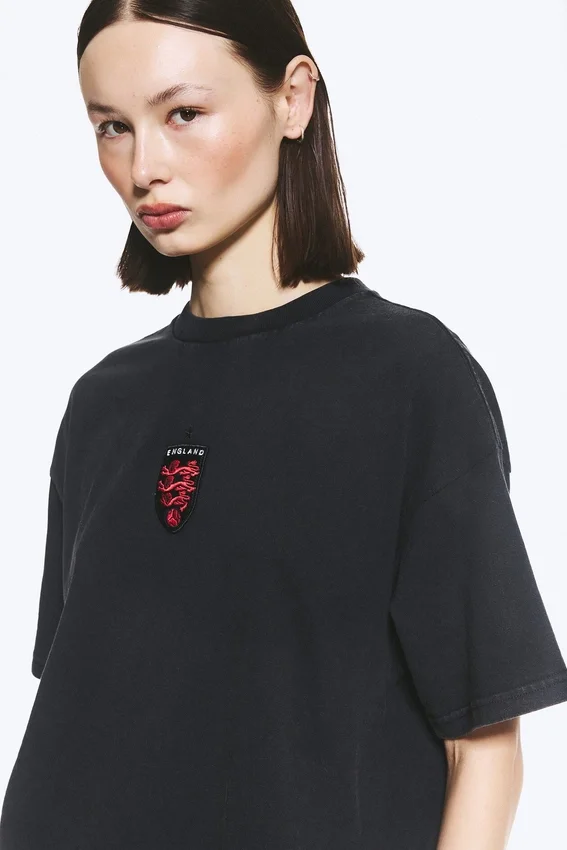 Camiseta holgada de fútbol de Toffs – Negro mate Camiseta holgada de fútbol de Toffs – Negro mate