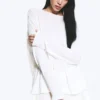 Camiseta holgada de manga larga – Blanca Camiseta holgada de manga larga – Blanca