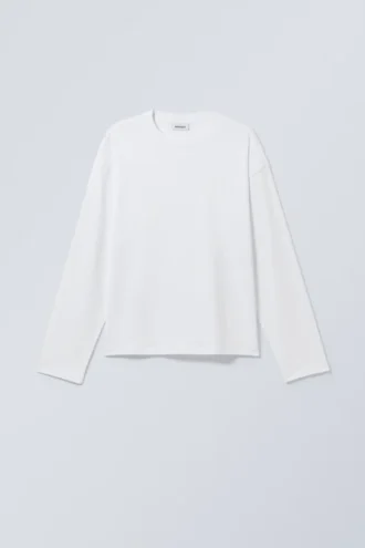 Camiseta holgada de manga larga – Blanca