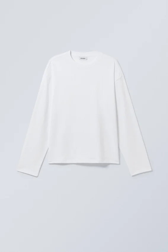 Camiseta holgada de manga larga – Blanca Camiseta holgada de manga larga – Blanca