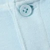 Camiseta holgada de manga larga con cuello Henley – Azul claro Camiseta holgada de manga larga con cuello Henley – Azul claro