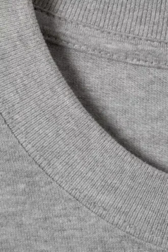 Camiseta holgada de manga larga – Gris claro jaspeado