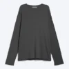 Camiseta holgada de manga larga – Gris oscuro Camiseta holgada de manga larga – Gris oscuro