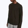 Camiseta holgada de manga larga – Marrón oscuro