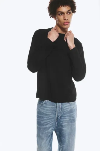 Camiseta holgada de manga larga – Negro Camiseta holgada de manga larga – Negro
