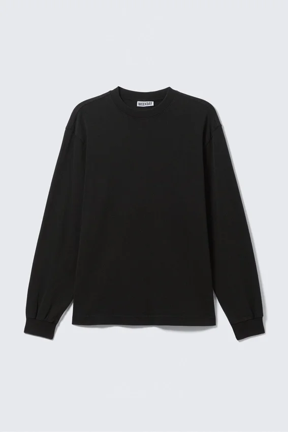 Camiseta holgada de manga larga – Negro Camiseta holgada de manga larga – Negro