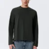 Camiseta holgada de manga larga – Verde oscuro Camiseta holgada de manga larga – Verde oscuro