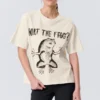 Camiseta holgada estampada – Blanco roto – What the Frog? Camiseta holgada estampada – Blanco roto – What the Frog?