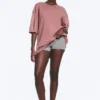 Camiseta holgada – Lila empolvado medio Camiseta holgada – Lila empolvado medio