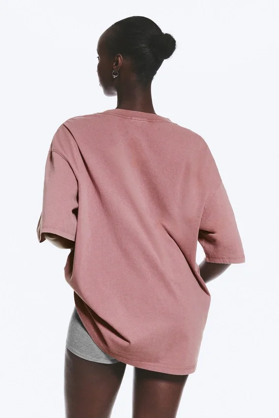 Camiseta holgada – Lila empolvado medio Camiseta holgada – Lila empolvado medio