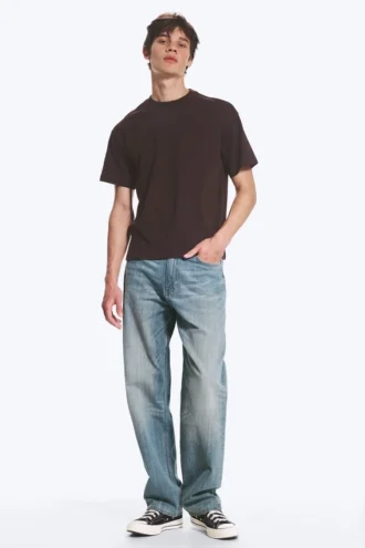 Camiseta holgada – Marrón oscuro